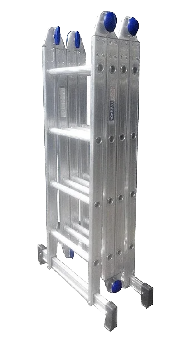 Escada alumínio articulada 4x4 13x1 16 degraus REAL